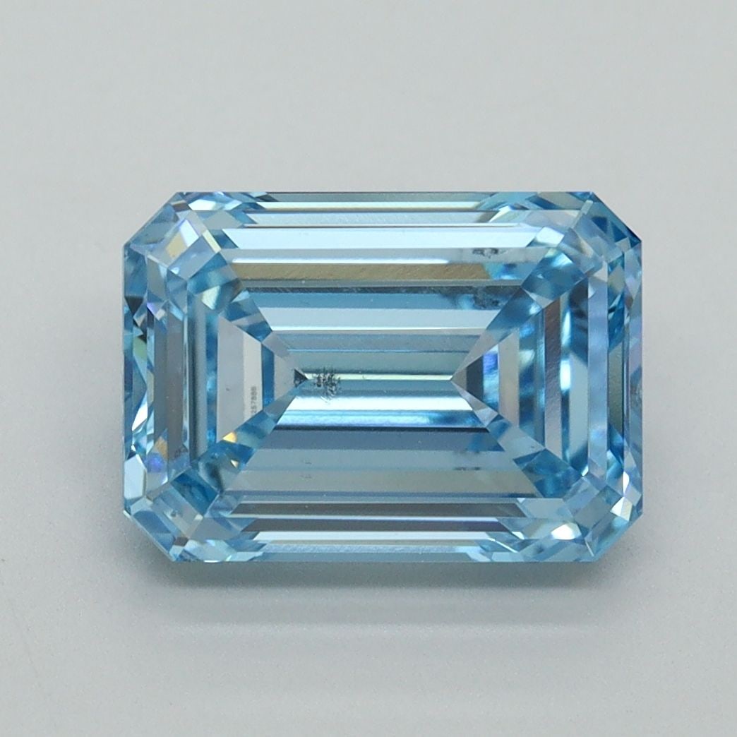 Loose Diamond - EMERALD 3.14ct Fancy Intense Blue SI1 (1 of 1)