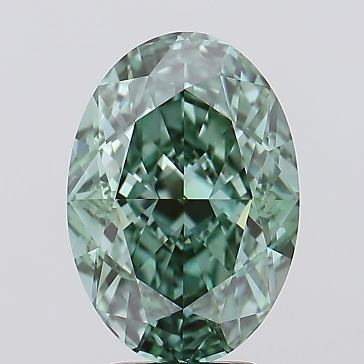 Loose Diamond - OVAL 5.29ct Fancy Vivid Green VVS2 (1 of 1)