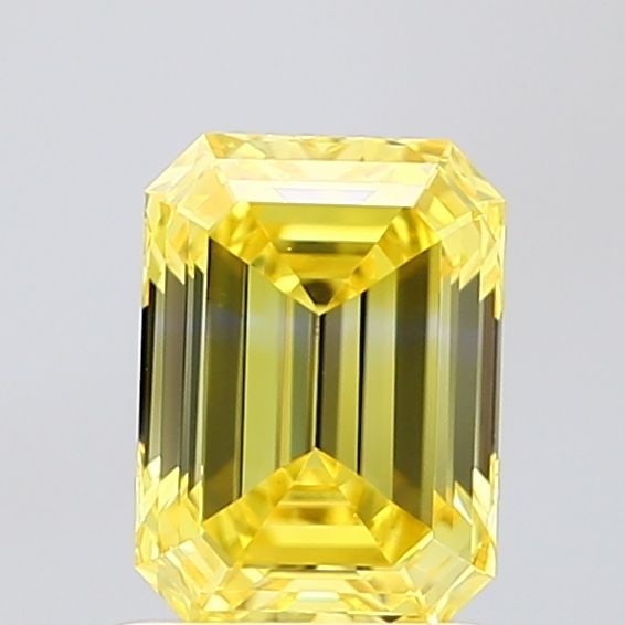Loose Diamond - EMERALD 1.05ct Fancy Vivid Yellow VVS2: Loose Diamond - EMERALD 1.05ct Fancy Vivid Yellow VVS2 Source: This is a real non-mined Diamond that has been grown in a lab Shape: EMERALD Carats: 1.05 Color: Fancy Vivid Yellow Certification: IGI Vi