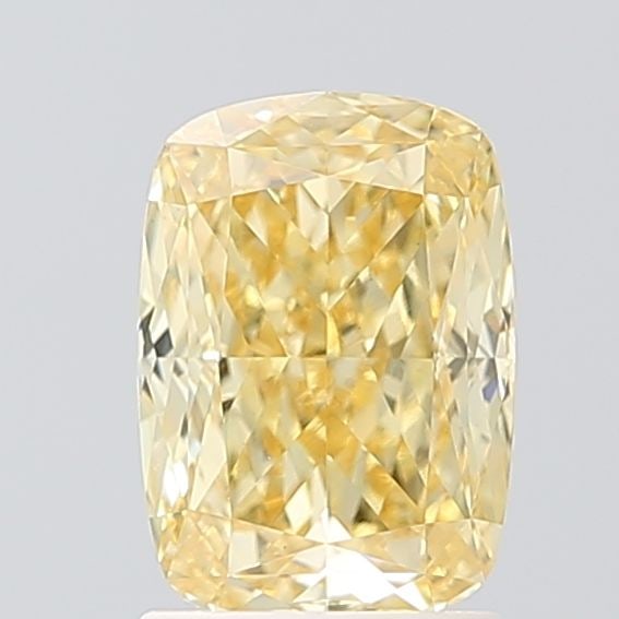 Loose Diamond - CUSHION MODIFIED 2.0ct Fancy Intense Yellow VS2: Loose Diamond - CUSHION MODIFIED 2.0ct Fancy Intense Yellow VS2 Source: This is a real non-mined Diamond that has been grown in a lab Shape: CUSHION MODIFIED Carats: 2.0 Color: Fancy Intense Yellow Ce