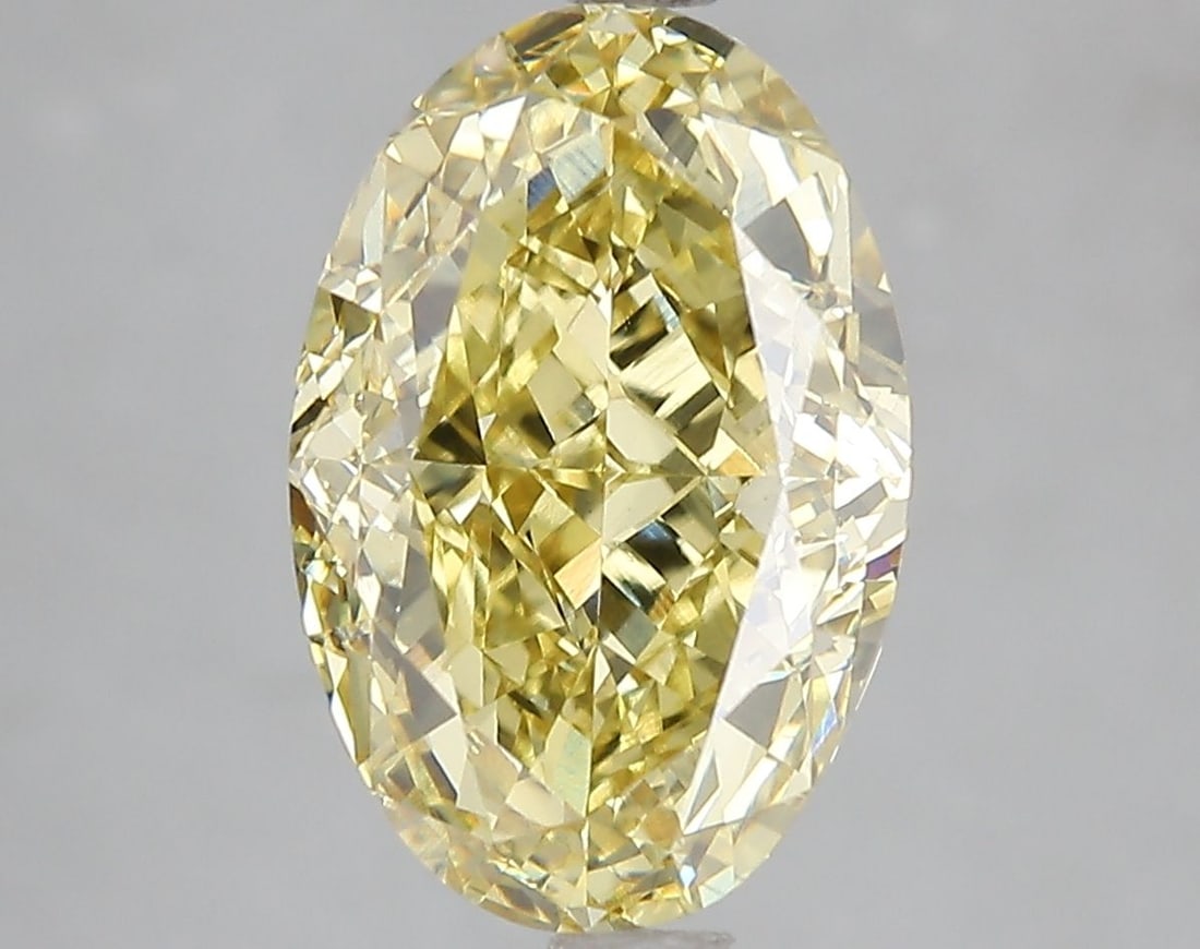 Loose Diamond - OVAL 5.03ct Fancy Intense Yellow VS1: Loose Diamond - OVAL 5.03ct Fancy Intense Yellow VS1 Source: This is a real non-mined Diamond that has been grown in a lab Shape: OVAL Carats: 5.03 Color: Fancy Intense Yellow Certification: IGI Video