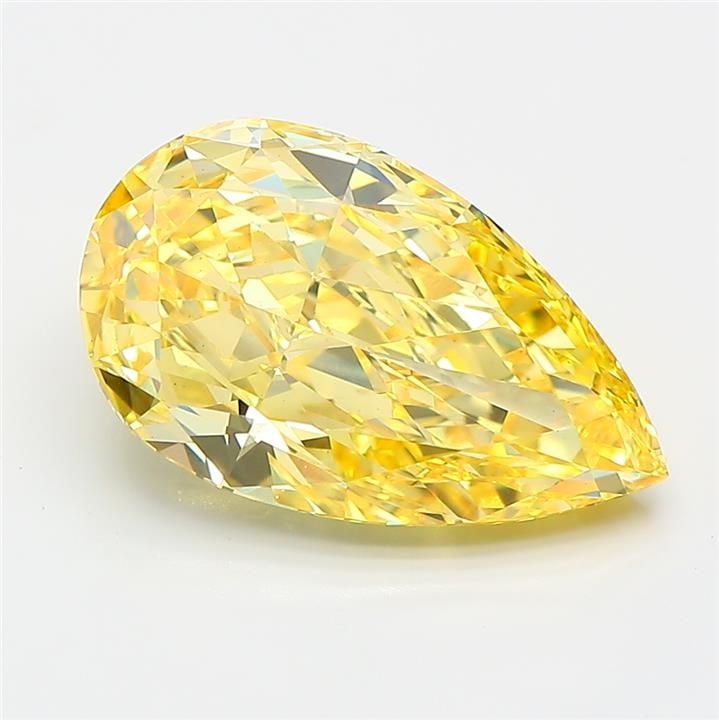 Loose Diamond - PEAR 4.03ct Fancy Vivid Yellow VS2: Loose Diamond - PEAR 4.03ct Fancy Vivid Yellow VS2 Source: This is a real non-mined Diamond that has been grown in a lab Shape: PEAR Carats: 4.03 Color: Fancy Vivid Yellow Certification: IGI Video: