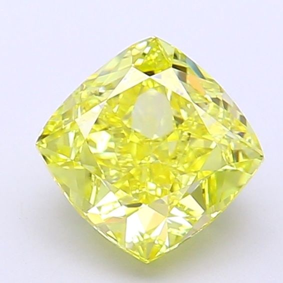 Loose Diamond - CUSHION MODIFIED 1.78ct Fancy Intense Yellow VVS2: Loose Diamond - CUSHION MODIFIED 1.78ct Fancy Intense Yellow VVS2 Source: This is a real non-mined Diamond that has been grown in a lab Shape: CUSHION MODIFIED Carats: 1.78 Color: Fancy Intense Yellow
