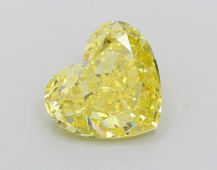 Loose Diamond - HEART 2.25ct Fancy Vivid Yellow VVS1: Loose Diamond - HEART 2.25ct Fancy Vivid Yellow VVS1 Source: This is a real non-mined Diamond that has been grown in a lab Shape: HEART Carats: 2.25 Color: Fancy Vivid Yellow Certification: IGI Video: