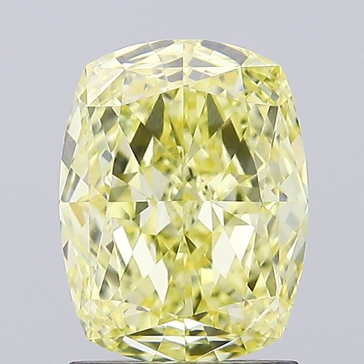 Loose Diamond - CUSHION MODIFIED 1.7ct Fancy Intense Yellow VVS2: Loose Diamond - CUSHION MODIFIED 1.7ct Fancy Intense Yellow VVS2 Source: This is a real non-mined Diamond that has been grown in a lab Shape: CUSHION MODIFIED Carats: 1.7 Color: Fancy Intense Yellow C