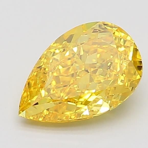 Loose Diamond - PEAR 1.08ct Fancy Vivid Yellow VVS2: Loose Diamond - PEAR 1.08ct Fancy Vivid Yellow VVS2 Source: This is a real non-mined Diamond that has been grown in a lab Shape: PEAR Carats: 1.08 Color: Fancy Vivid Yellow Certification: IGI Video: