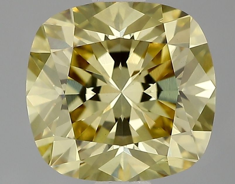 Loose Diamond - CUSHION BRILLIANT 1.23ct Fancy Intense Yellow VS1: Loose Diamond - CUSHION BRILLIANT 1.23ct Fancy Intense Yellow VS1 Source: This is a real non-mined Diamond that has been grown in a lab Shape: CUSHION BRILLIANT Carats: 1.23 Color: Fancy Intense Yello