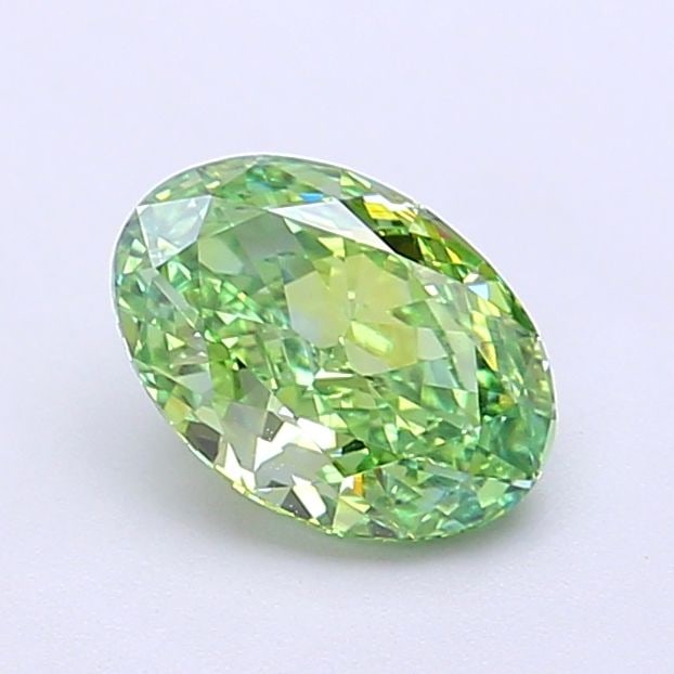 Loose Diamond - OVAL 1.01ct Fancy Vivid Green VS1: Loose Diamond - OVAL 1.01ct Fancy Vivid Green VS1 Source: This is a real non-mined Diamond that has been grown in a lab Shape: OVAL Carats: 1.01 Color: Fancy Vivid Green Certification: IGI Video: