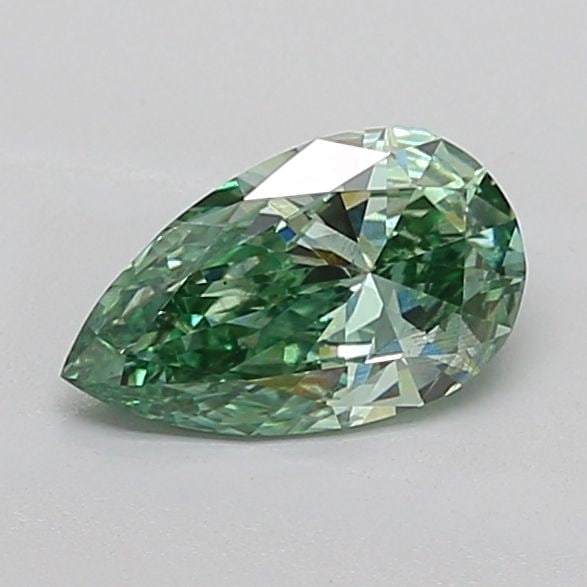 Loose Diamond - PEAR 1.01ct Fancy Vivid Green VS2: Loose Diamond - PEAR 1.01ct Fancy Vivid Green VS2 Source: This is a real non-mined Diamond that has been grown in a lab Shape: PEAR Carats: 1.01 Color: Fancy Vivid Green Certification: IGI Video: