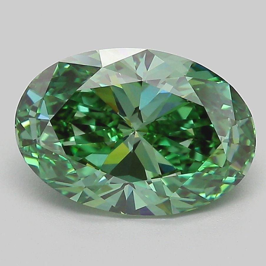 Loose Diamond - OVAL 3.05ct Fancy Vivid Green VS1 (1 of 1)