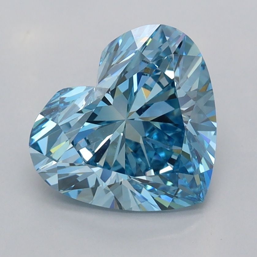 Loose Diamond - HEART 2.0ct Fancy Vivid Blue VVS1: Loose Diamond - HEART 2.0ct Fancy Vivid Blue VVS1 Source: This is a real non-mined Diamond that has been grown in a lab Shape: HEART Carats: 2.0 Color: Fancy Vivid Blue Certification: IGI Video: