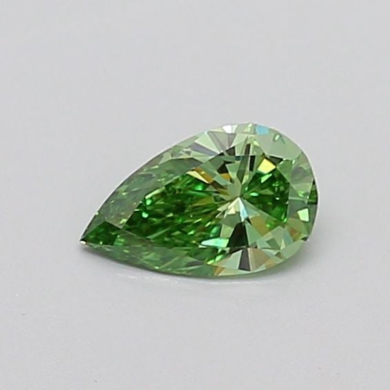 Loose Diamond - PEAR 0.35ct Fancy Vivid Green VVS2: Loose Diamond - PEAR 0.35ct Fancy Vivid Green VVS2 Source: This is a real non-mined Diamond that has been grown in a lab Shape: PEAR Carats: 0.35 Color: Fancy Vivid Green Certification: IGI Video: