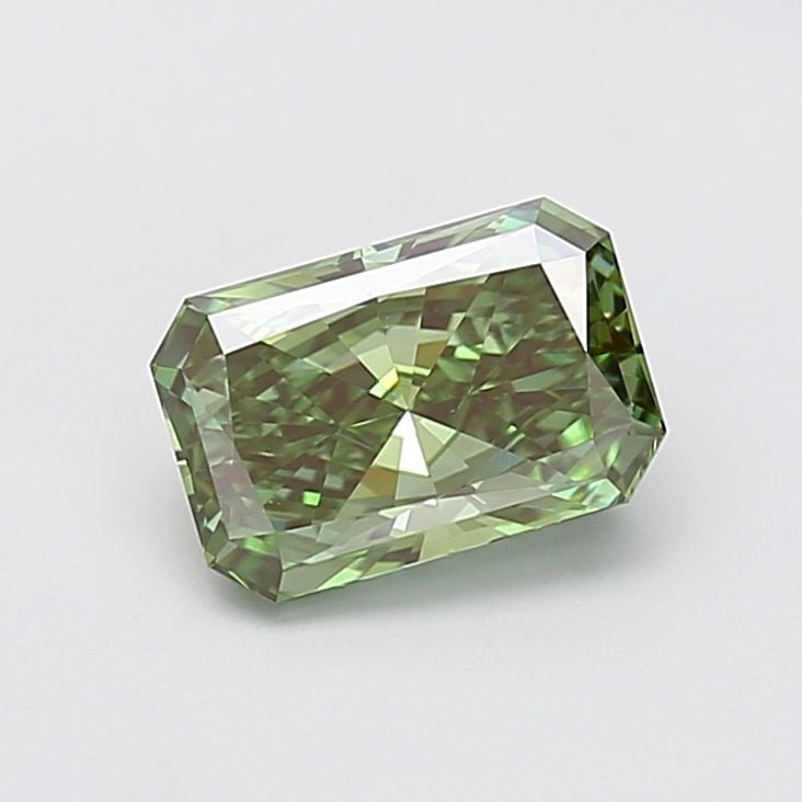 Loose Diamond - RADIANT 2.03ct Fancy Vivid Green VVS2: Loose Diamond - RADIANT 2.03ct Fancy Vivid Green VVS2 Source: This is a real non-mined Diamond that has been grown in a lab Shape: RADIANT Carats: 2.03 Color: Fancy Vivid Green Certification: IGI Vide