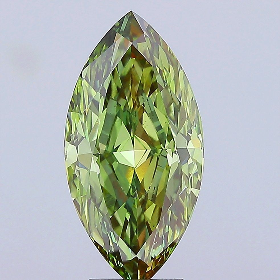 Loose Diamond - MARQUISE 5.22ct Fancy Intense Green VS1: Loose Diamond - MARQUISE 5.22ct Fancy Intense Green VS1 Source: This is a real non-mined Diamond that has been grown in a lab Shape: MARQUISE Carats: 5.22 Color: Fancy Intense Green Certification: IGI