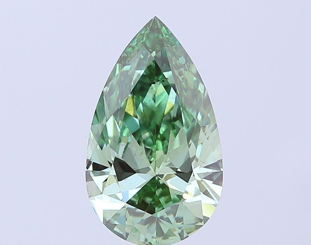 Loose Diamond - PEAR 3.02ct Fancy Vivid Green VS2: Loose Diamond - PEAR 3.02ct Fancy Vivid Green VS2 Source: This is a real non-mined Diamond that has been grown in a lab Shape: PEAR Carats: 3.02 Color: Fancy Vivid Green Certification: IGI Video: