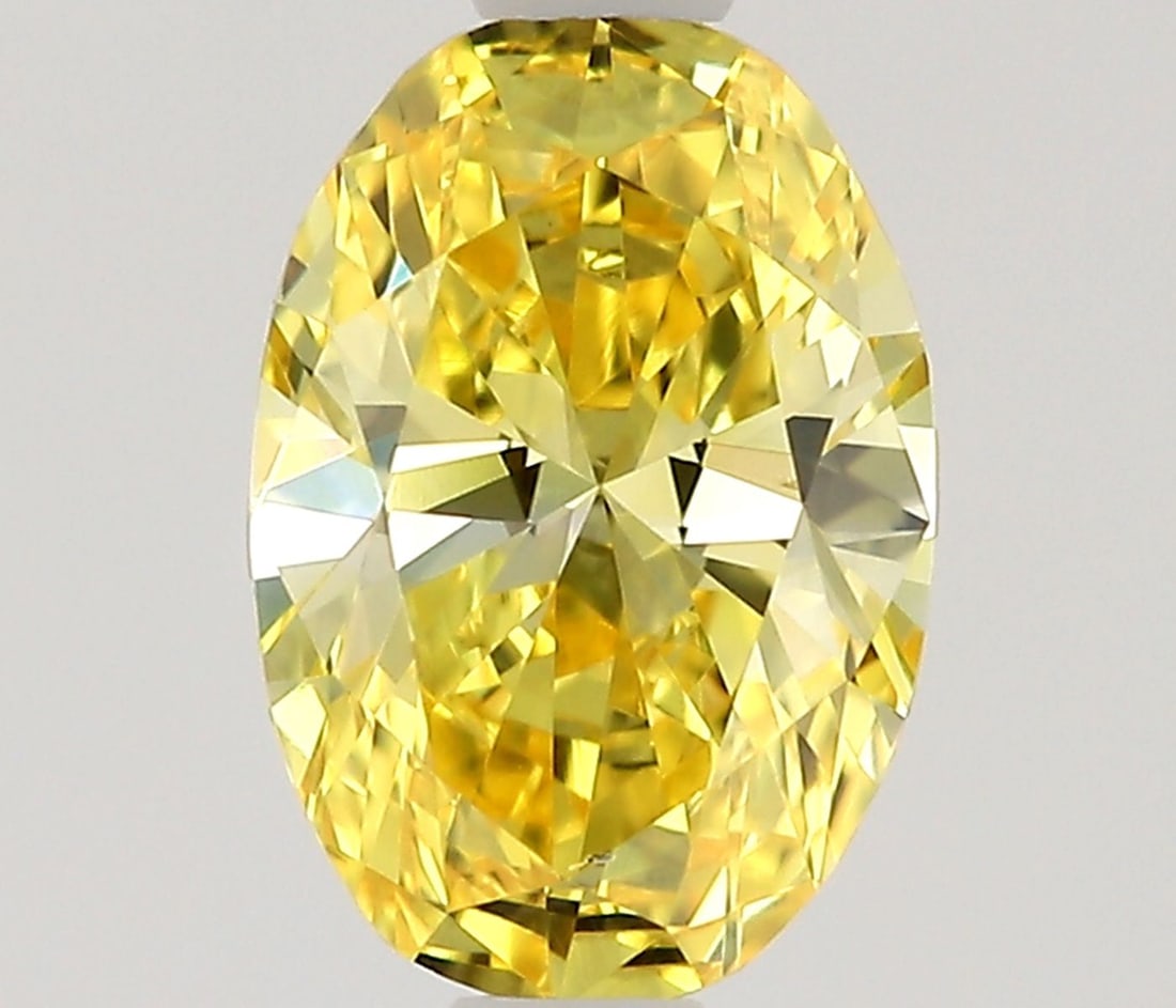 Loose Diamond - OVAL 0.48ct Fancy Intense Yellow VS1: Loose Diamond - OVAL 0.48ct Fancy Intense Yellow VS1 Source: This is a real non-mined Diamond that has been grown in a lab Shape: OVAL Carats: 0.48 Color: Fancy Intense Yellow Certification: NONE Vide