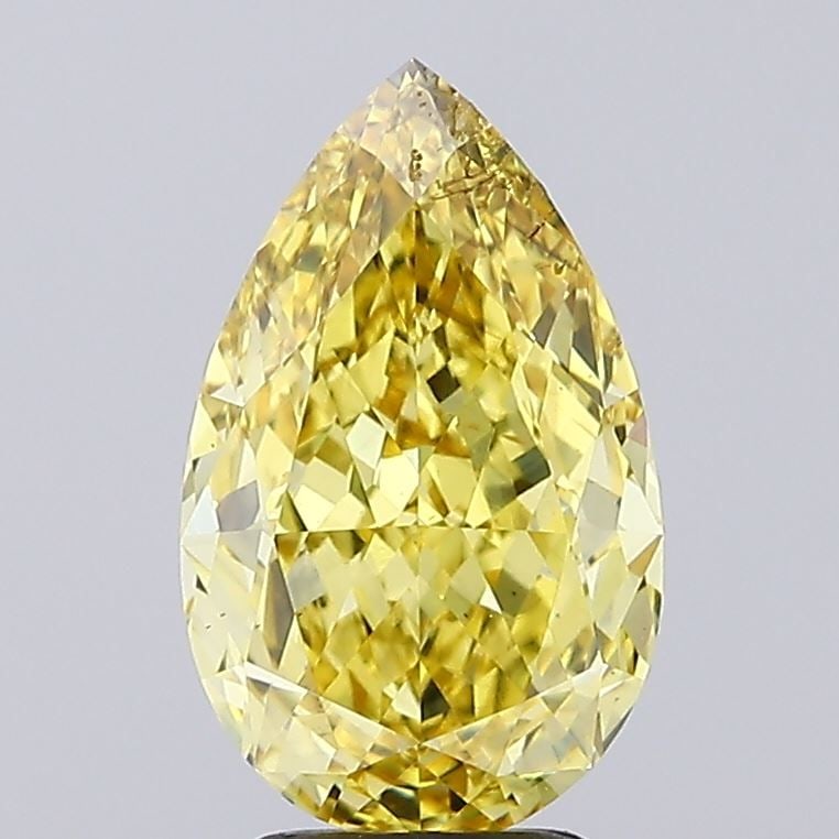 Loose Diamond - PEAR 4.01ct Fancy Vivid Yellow VS2: Loose Diamond - PEAR 4.01ct Fancy Vivid Yellow VS2 Source: This is a real non-mined Diamond that has been grown in a lab Shape: PEAR Carats: 4.01 Color: Fancy Vivid Yellow Certification: IGI Video: