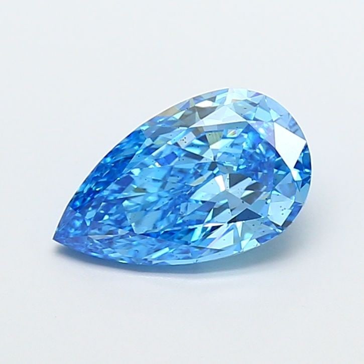 Loose Diamond - PEAR 2.02ct Fancy Vivid Blue SI1: Loose Diamond - PEAR 2.02ct Fancy Vivid Blue SI1 Source: This is a real non-mined Diamond that has been grown in a lab Shape: PEAR Carats: 2.02 Color: Fancy Vivid Blue Certification: IGI Video: