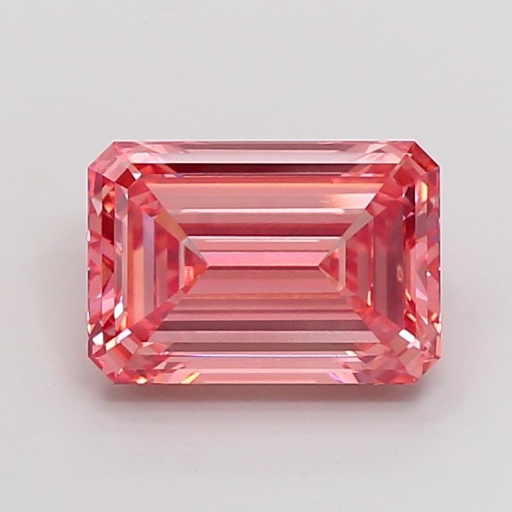 Loose Diamond - EMERALD 4.85ct Fancy Vivid Pink VS1: Loose Diamond - EMERALD 4.85ct Fancy Vivid Pink VS1 Source: This is a real non-mined Diamond that has been grown in a lab Shape: EMERALD Carats: 4.85 Color: Fancy Vivid Pink Certification: IGI Video: