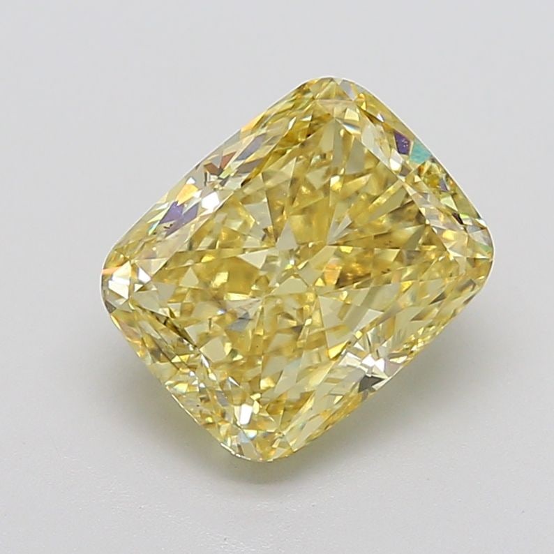 Loose Diamond - CUSHION MODIFIED 6.19ct Fancy Intense Yellow VS2: Loose Diamond - CUSHION MODIFIED 6.19ct Fancy Intense Yellow VS2 Source: This is a real non-mined Diamond that has been grown in a lab Shape: CUSHION MODIFIED Carats: 6.19 Color: Fancy Intense Yellow 