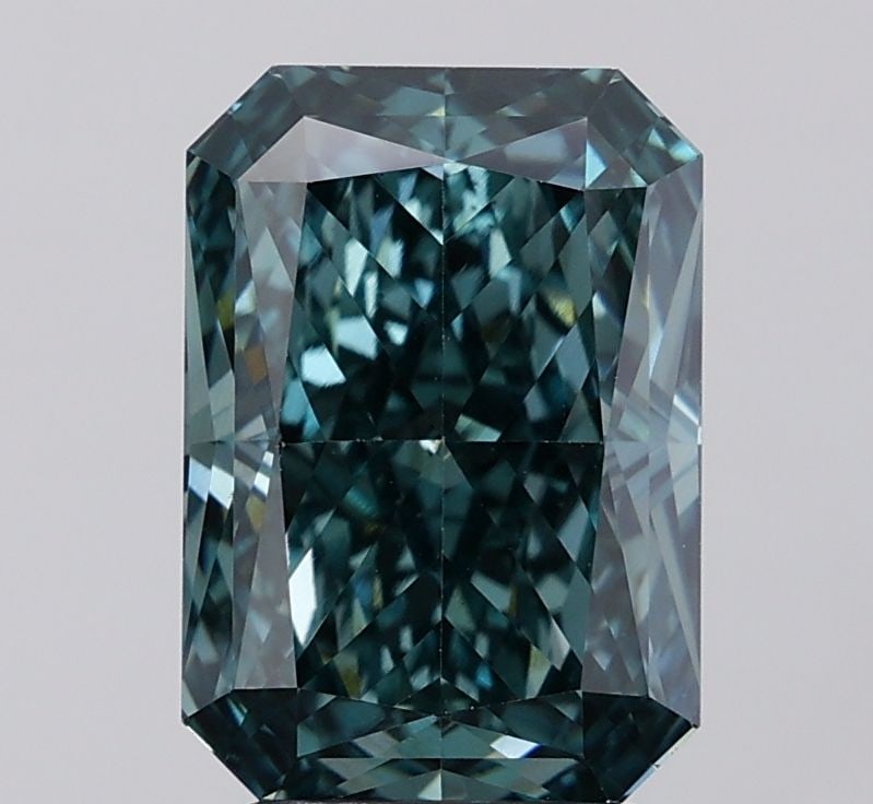 Loose Diamond - RADIANT 4.03ct Fancy Vivid Blueish Green VS1: Loose Diamond - RADIANT 4.03ct Fancy Vivid Blueish Green VS1 Source: This is a real non-mined Diamond that has been grown in a lab Shape: RADIANT Carats: 4.03 Color: Fancy Vivid Blueish Green Certific