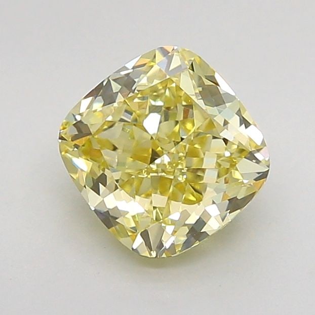 Loose Diamond - CUSHION MODIFIED 1.35ct Fancy Yellow VS1: Loose Diamond - CUSHION MODIFIED 1.35ct Fancy Yellow VS1 Source: This is a real non-mined Diamond that has been grown in a lab Shape: CUSHION MODIFIED Carats: 1.35 Color: Fancy Yellow Certification: I
