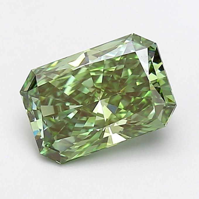 Loose Diamond - RADIANT 3.0ct Fancy Vivid Green VS1: Loose Diamond - RADIANT 3.0ct Fancy Vivid Green VS1 Source: This is a real non-mined Diamond that has been grown in a lab Shape: RADIANT Carats: 3.0 Color: Fancy Vivid Green Certification: IGI Video: