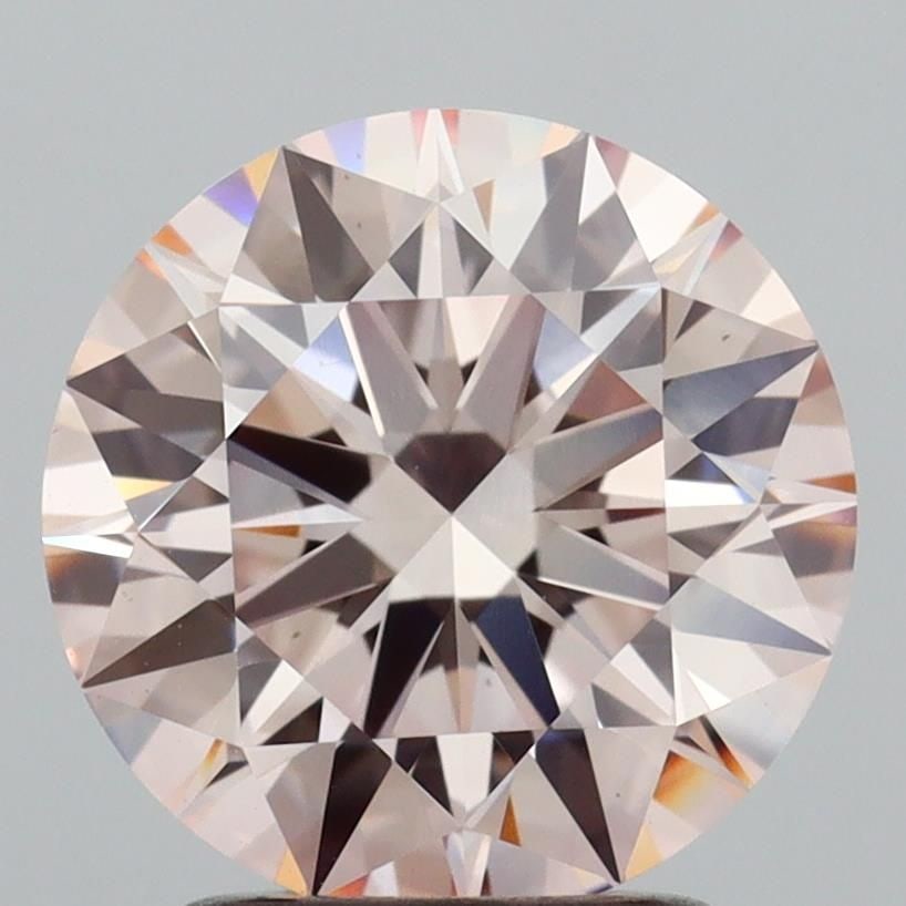 Ideal Loose Diamond - ROUND 2.19ct Fancy Light Brownish Pink VS2: Ideal Loose Diamond - ROUND 2.19ct Fancy Light Brownish Pink VS2 Source: This is a real non-mined Diamond that has been grown in a lab Shape: ROUND Carats: 2.19 Color: Fancy Light Brownish Pink Certif