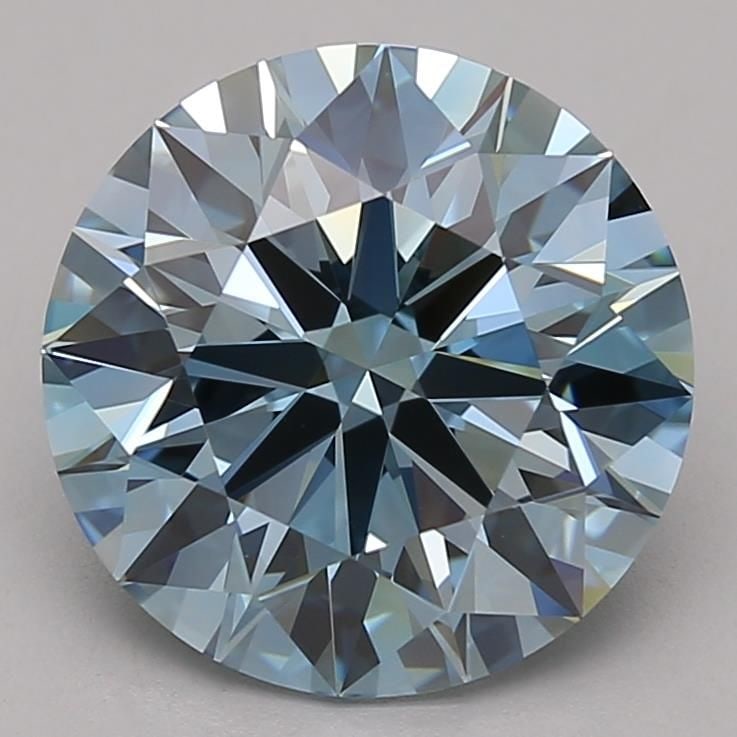 Ideal Loose Diamond - ROUND 4.01ct Fancy Vivid Blue VVS2: Ideal Loose Diamond - ROUND 4.01ct Fancy Vivid Blue VVS2 Source: This is a real non-mined Diamond that has been grown in a lab Shape: ROUND Carats: 4.01 Color: Fancy Vivid Blue Certification: IGI Vide
