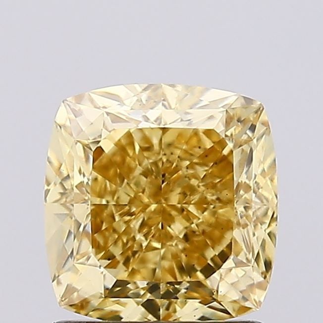 Loose Diamond - CUSHION MODIFIED 1.43ct Fancy Intense Yellow VS2: Loose Diamond - CUSHION MODIFIED 1.43ct Fancy Intense Yellow VS2 Source: This is a real non-mined Diamond that has been grown in a lab Shape: CUSHION MODIFIED Carats: 1.43 Color: Fancy Intense Yellow 