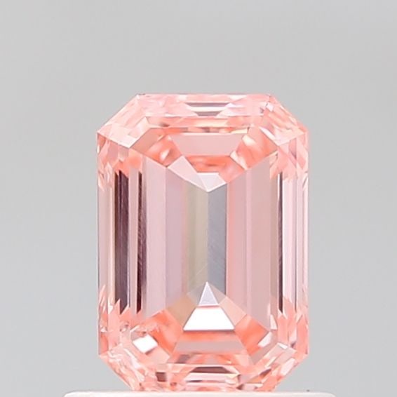 Loose Diamond - EMERALD 0.88ct Fancy Vivid Pink VS2: Loose Diamond - EMERALD 0.88ct Fancy Vivid Pink VS2 Source: This is a real non-mined Diamond that has been grown in a lab Shape: EMERALD Carats: 0.88 Color: Fancy Vivid Pink Certification: IGI Video: