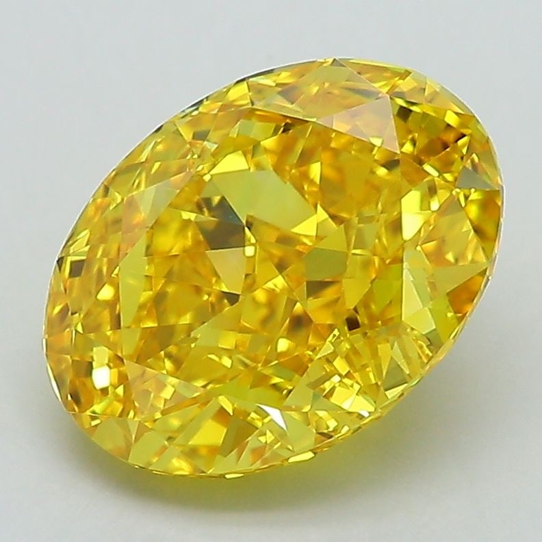 Loose Diamond - OVAL 3.25ct Fancy Vivid Yellow VVS2: Loose Diamond - OVAL 3.25ct Fancy Vivid Yellow VVS2 Source: This is a real non-mined Diamond that has been grown in a lab Shape: OVAL Carats: 3.25 Color: Fancy Vivid Yellow Certification: IGI Video: