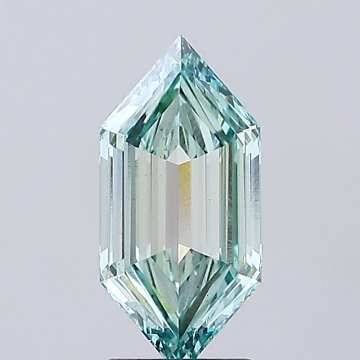Loose Diamond - HEXAGONAL 2.02ct Fancy Intense Green VS1: Loose Diamond - HEXAGONAL 2.02ct Fancy Intense Green VS1 Source: This is a real non-mined Diamond that has been grown in a lab Shape: HEXAGONAL Carats: 2.02 Color: Fancy Intense Green Certification: I