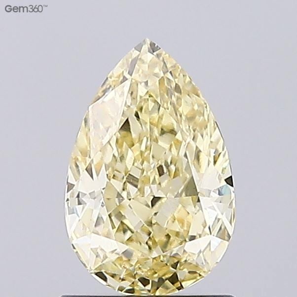 Loose Diamond - PEAR 1.08ct Fancy Yellow VS1: Loose Diamond - PEAR 1.08ct Fancy Yellow VS1 Source: This is a real non-mined Diamond that has been grown in a lab Shape: PEAR Carats: 1.08 Color: Fancy Yellow Certification: IGI Video: