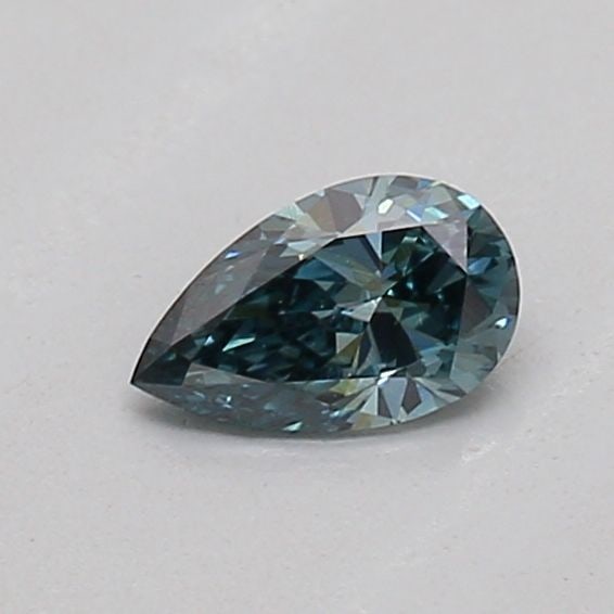 Loose Diamond - PEAR 0.16ct Fancy Vivid Blueish Green VVS2: Loose Diamond - PEAR 0.16ct Fancy Vivid Blueish Green VVS2 Source: This is a real non-mined Diamond that has been grown in a lab Shape: PEAR Carats: 0.16 Color: Fancy Vivid Blueish Green Certification