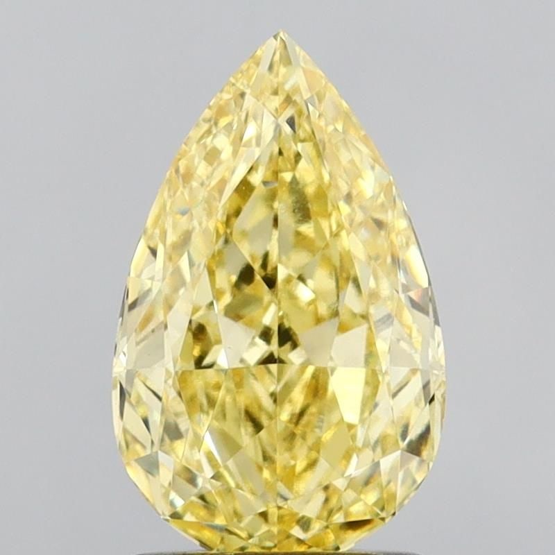 Loose Diamond - PEAR 1.56ct Fancy Intense Yellow VVS2: Loose Diamond - PEAR 1.56ct Fancy Intense Yellow VVS2 Source: This is a real non-mined Diamond that has been grown in a lab Shape: PEAR Carats: 1.56 Color: Fancy Intense Yellow Certification: IGI Vide