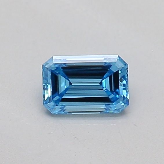 Loose Diamond - EMERALD 0.17ct Fancy Vivid Blue VS1: Loose Diamond - EMERALD 0.17ct Fancy Vivid Blue VS1 Source: This is a real non-mined Diamond that has been grown in a lab Shape: EMERALD Carats: 0.17 Color: Fancy Vivid Blue Certification: IGI The Dia