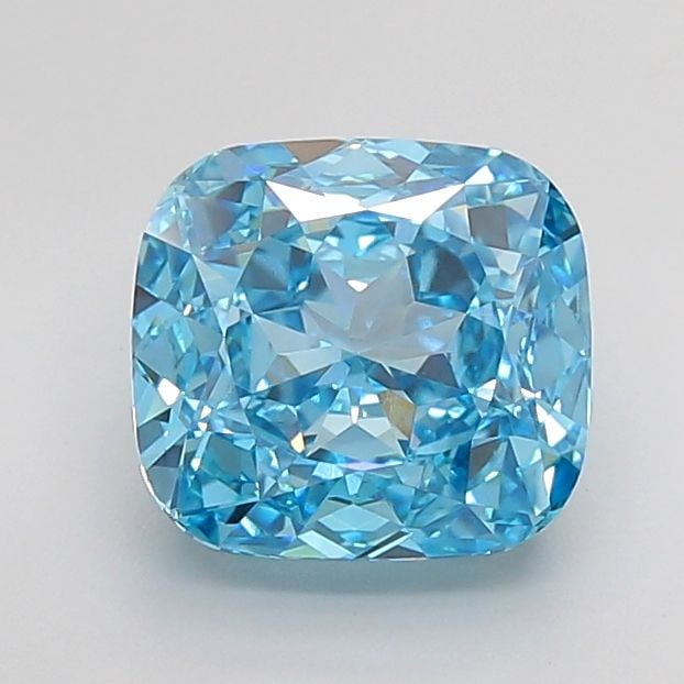 Loose Diamond - CUSHION MODIFIED 4.54ct Fancy Vivid Blue VVS2: Loose Diamond - CUSHION MODIFIED 4.54ct Fancy Vivid Blue VVS2 Source: This is a real non-mined Diamond that has been grown in a lab Shape: CUSHION MODIFIED Carats: 4.54 Color: Fancy Vivid Blue Certifi