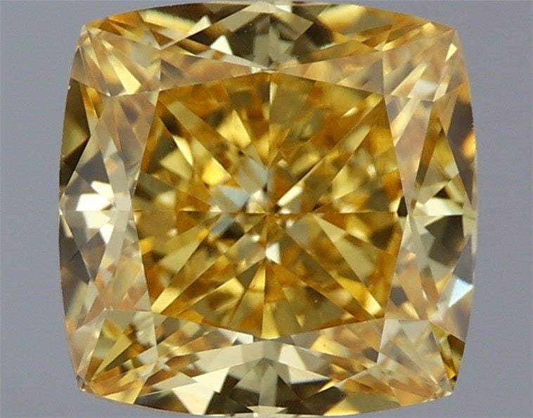 Loose Diamond - CUSHION MODIFIED 1.72ct Fancy Vivid Yellow VS1: Loose Diamond - CUSHION MODIFIED 1.72ct Fancy Vivid Yellow VS1 Source: This is a real non-mined Diamond that has been grown in a lab Shape: CUSHION MODIFIED Carats: 1.72 Color: Fancy Vivid Yellow Cert