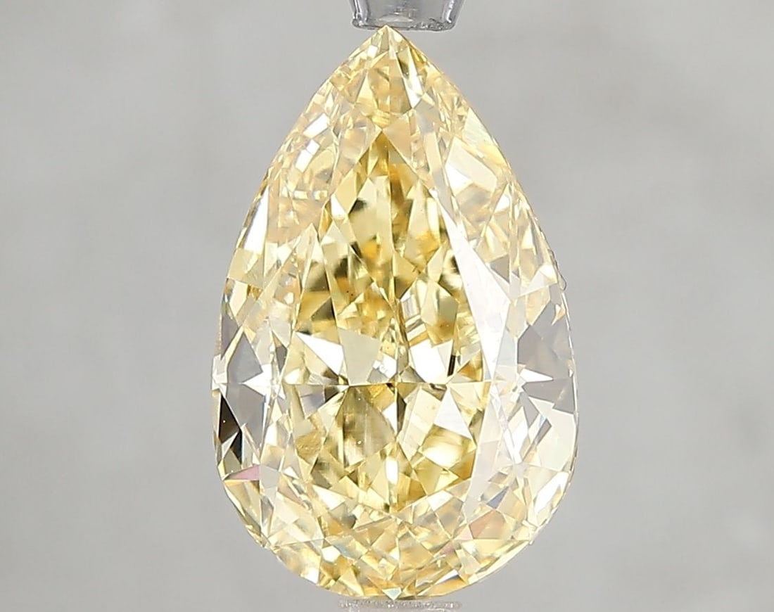 Loose Diamond - PEAR 3.06ct Fancy Intense Yellow VS1: Loose Diamond - PEAR 3.06ct Fancy Intense Yellow VS1 Source: This is a real non-mined Diamond that has been grown in a lab Shape: PEAR Carats: 3.06 Color: Fancy Intense Yellow Certification: IGI Video