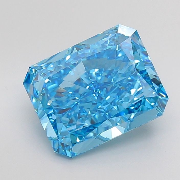 Loose Diamond - RADIANT 5.65ct Fancy Vivid Blue VS1: Loose Diamond - RADIANT 5.65ct Fancy Vivid Blue VS1 Source: This is a real non-mined Diamond that has been grown in a lab Shape: RADIANT Carats: 5.65 Color: Fancy Vivid Blue Certification: IGI The Dia
