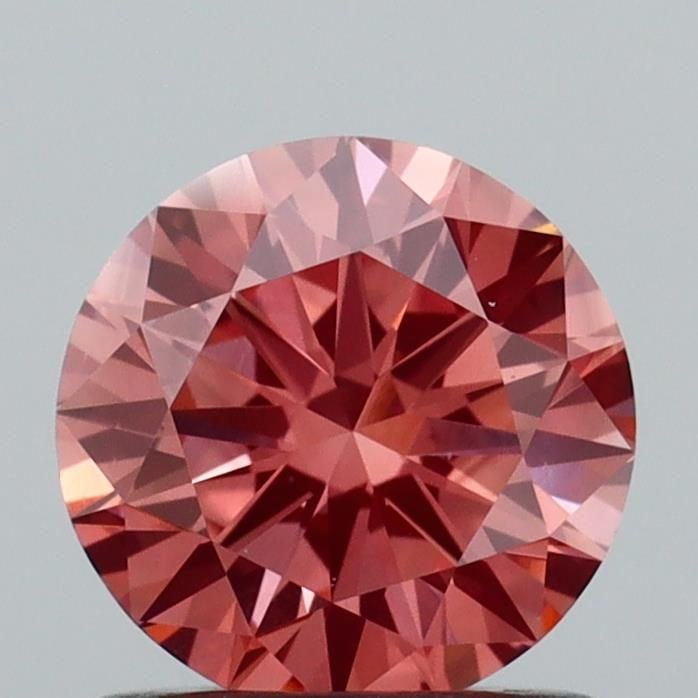 Loose Diamond - ROUND 1.0ct Fancy Vivid Brownish Pink VS1: Loose Diamond - ROUND 1.0ct Fancy Vivid Brownish Pink VS1 Source: This is a real non-mined Diamond that has been grown in a lab Shape: ROUND Carats: 1.0 Color: Fancy Vivid Brownish Pink Certification: