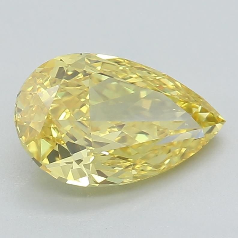 Loose Diamond - PEAR 1.01ct Fancy Vivid Yellow VS1: Loose Diamond - PEAR 1.01ct Fancy Vivid Yellow VS1 Source: This is a real non-mined Diamond that has been grown in a lab Shape: PEAR Carats: 1.01 Color: Fancy Vivid Yellow Certification: IGI Video: