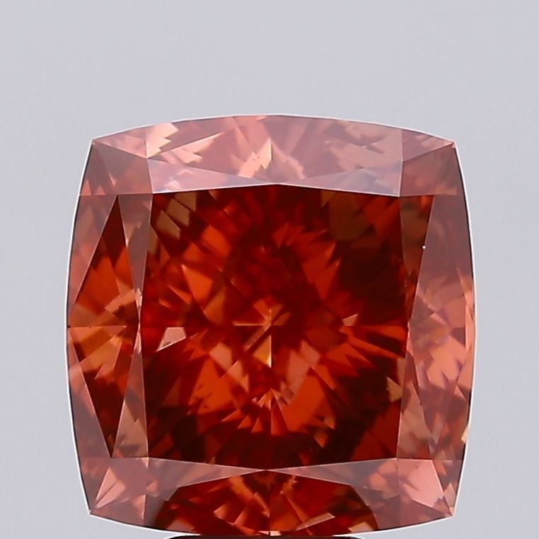 Loose Diamond - CUSHION BRILLIANT 7.3ct Fancy Intense Red VVS2 (1 of 1)