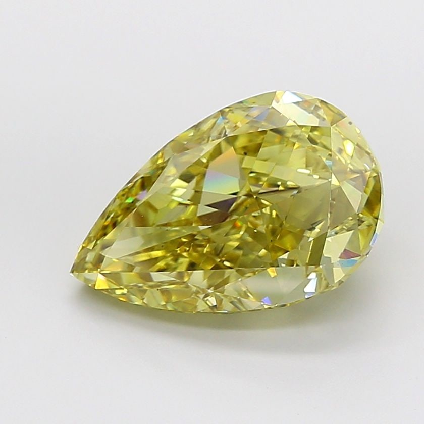 Loose Diamond - PEAR 7.9ct Fancy Vivid Yellow VS1: Loose Diamond - PEAR 7.9ct Fancy Vivid Yellow VS1 Source: This is a real non-mined Diamond that has been grown in a lab Shape: PEAR Carats: 7.9 Color: Fancy Vivid Yellow Certification: IGI Video: