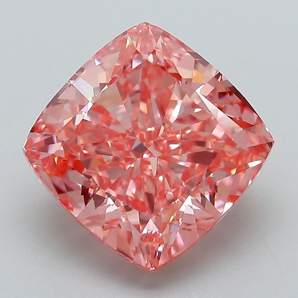 Loose Diamond - CUSHION MODIFIED 5.09ct Fancy Vivid Pink VVS2: Loose Diamond - CUSHION MODIFIED 5.09ct Fancy Vivid Pink VVS2 Source: This is a real non-mined Diamond that has been grown in a lab Shape: CUSHION MODIFIED Carats: 5.09 Color: Fancy Vivid Pink Certifi