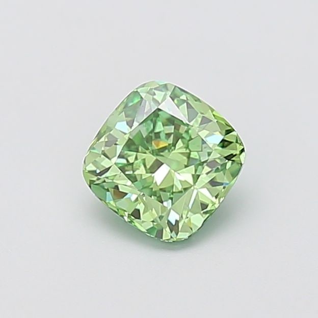 Loose Diamond - CUSHION MODIFIED 1.01ct Fancy Vivid Green VS2: Loose Diamond - CUSHION MODIFIED 1.01ct Fancy Vivid Green VS2 Source: This is a real non-mined Diamond that has been grown in a lab Shape: CUSHION MODIFIED Carats: 1.01 Color: Fancy Vivid Green Certif