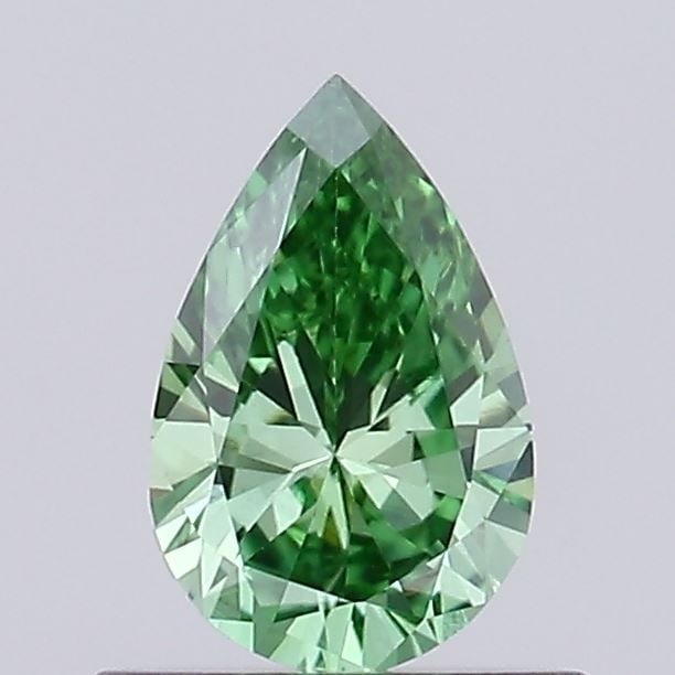 Loose Diamond - PEAR 0.52ct Fancy Vivid Green VS1: Loose Diamond - PEAR 0.52ct Fancy Vivid Green VS1 Source: This is a real non-mined Diamond that has been grown in a lab Shape: PEAR Carats: 0.52 Color: Fancy Vivid Green Certification: NONE Video: