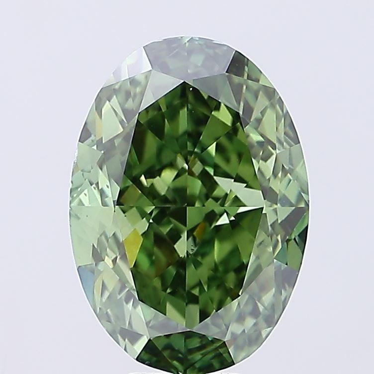 Loose Diamond - OVAL 12.58ct Fancy Vivid Green VS1 (1 of 1)
