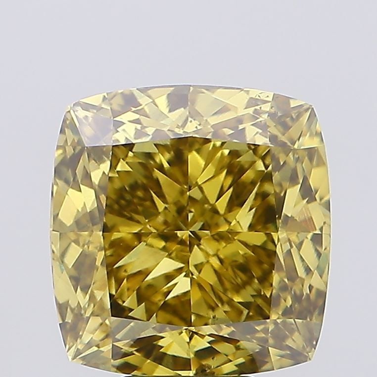 Loose Diamond - CUSHION BRILLIANT 9.1ct Fancy Vivid Yellow VS2: Loose Diamond - CUSHION BRILLIANT 9.1ct Fancy Vivid Yellow VS2 Source: This is a real non-mined Diamond that has been grown in a lab Shape: CUSHION BRILLIANT Carats: 9.1 Color: Fancy Vivid Yellow Cert
